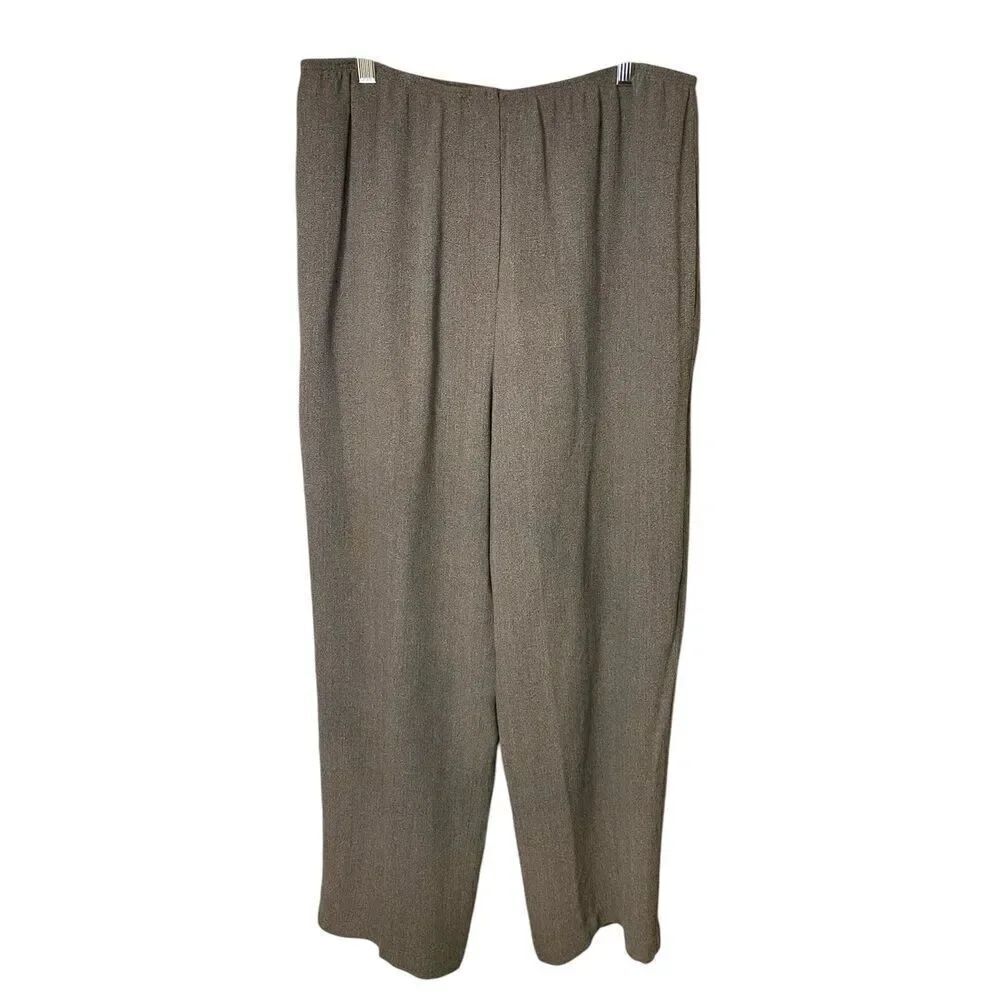 Renfrew Women’s Gray Dress Pants, Sz L Stretch Waist Zip/Hook Pockets Lined